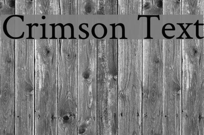 Crimson Text Font examples