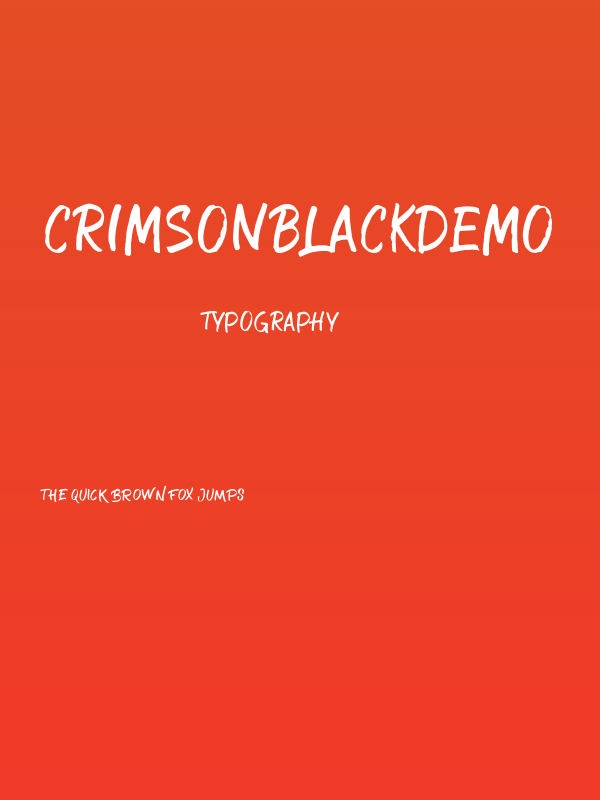 CrimsonBlackDEMO Poster