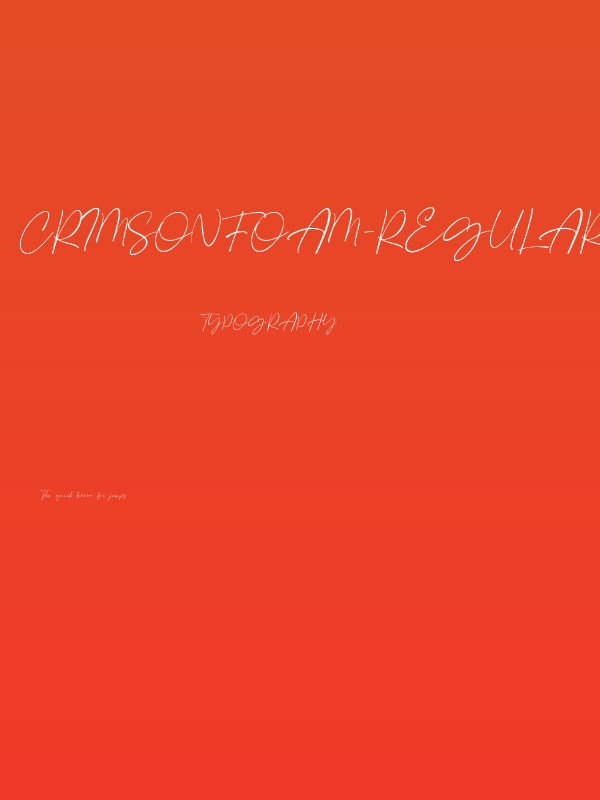 CrimsonFoam-Regular Poster