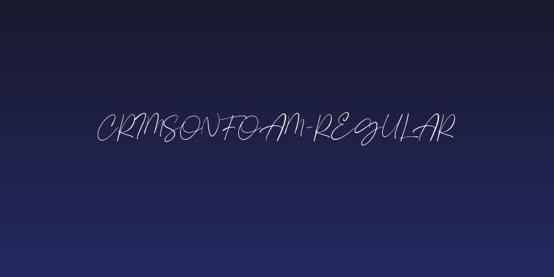 CrimsonFoam-Regular Social Header