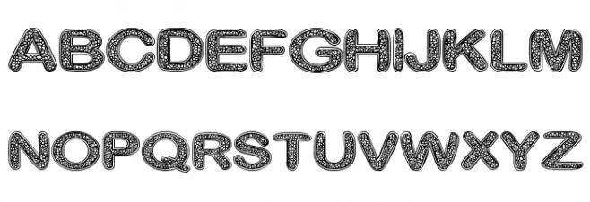 Crinkle Cut Glass Schriftart Groß