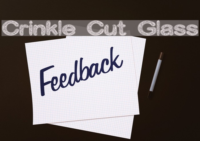 Crinkle Cut Glass Font examples