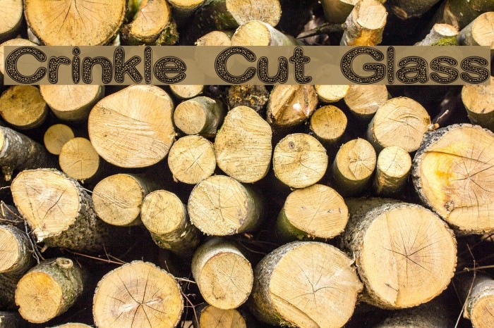 Crinkle Cut Glass Font examples