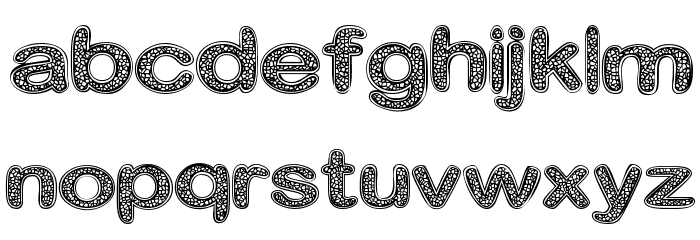 Crinkle Cut Glass Font LOWERCASE