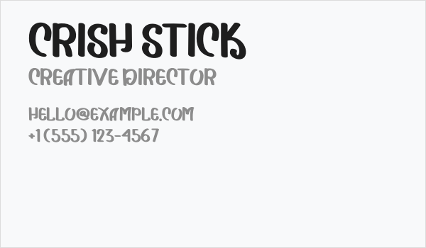 Crish Stick Business Card