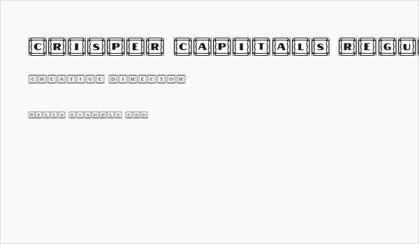 Crisper Capitals Regular Business Card