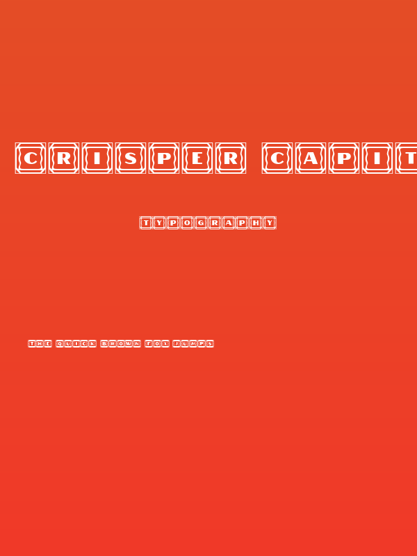 Crisper Capitals Regular Poster