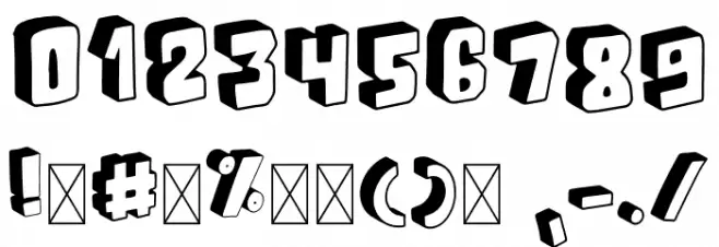 Crispy Cream 3D Font OTHER CHARS