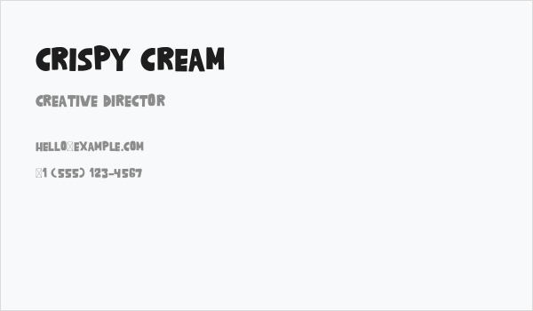 Crispy Cream Business Card