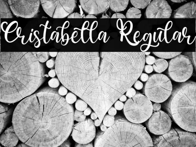 Cristabella Regular Font examples
