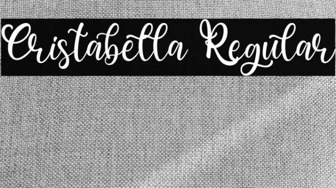 Cristabella Regular Font examples