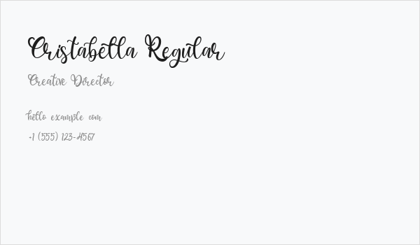 Cristabella Regular Business Card