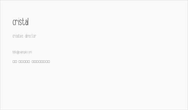 Cristal Business Card