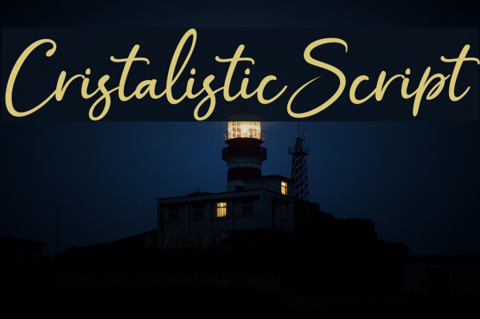 CristalisticScript Font examples