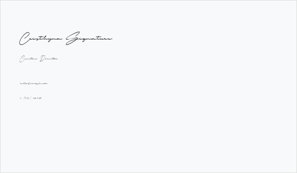 Cristhyna Signature Business Card