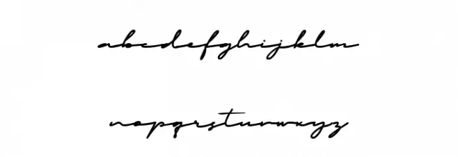 Cristhyna Signature फ़ॉन्ट लोअरकेस