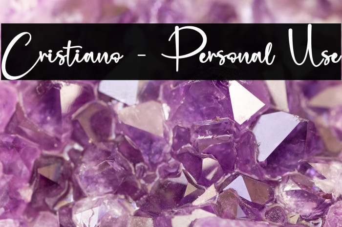 Cristiano - Personal Use Example 1