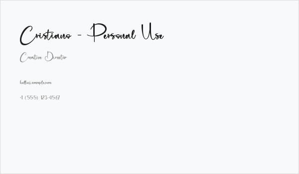 Cristiano - Personal Use Business Card