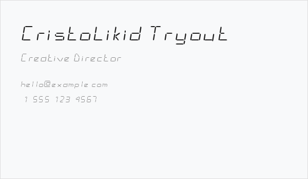 CristoLikid Tryout Business Card