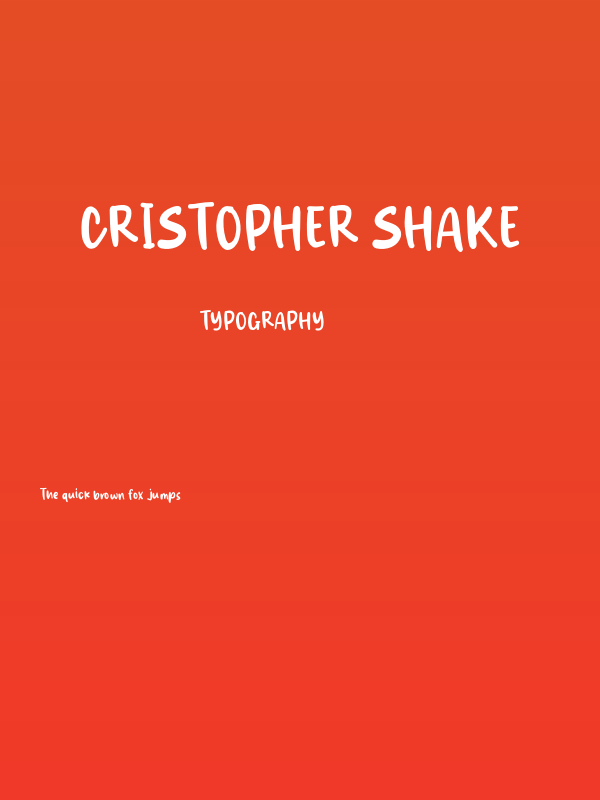 Cristopher Shake Poster