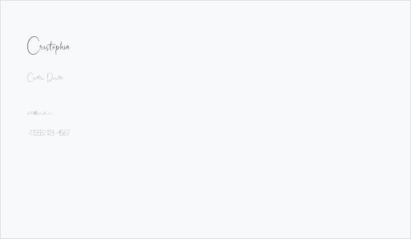 Cristophia Business Card