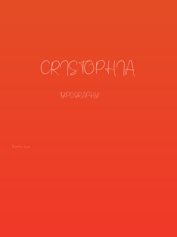 Cristophia Poster