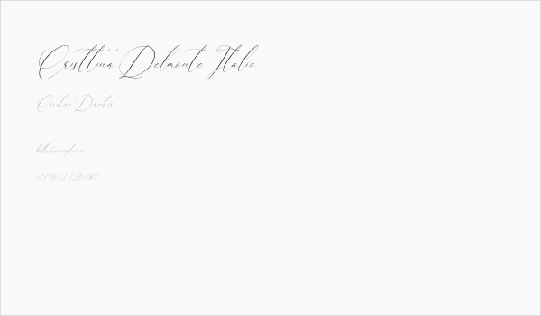 Cristtina Delmonte Italic Business Card