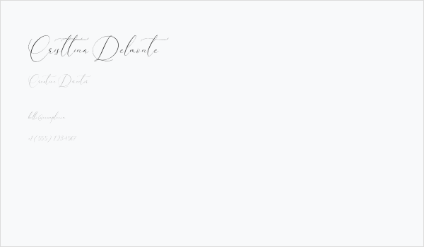 Cristtina Delmonte Business Card