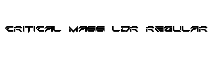 Critical Mass LDR Regular  フリーフォントのダウンロード