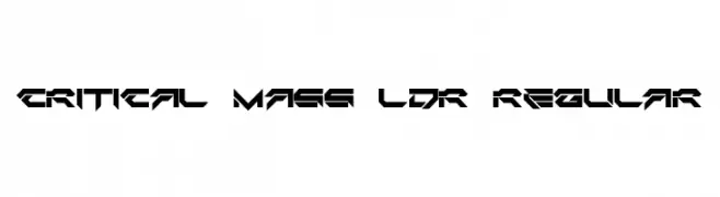 Critical Mass LDR Regular  Frei Schriftart Herunterladen