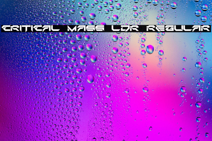 Critical Mass LDR Regular Example 3