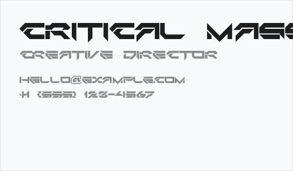 Critical Mass LDR Regular Business Card