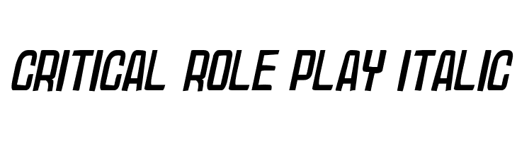 Critical Role Play Italic  フリーフォントのダウンロード