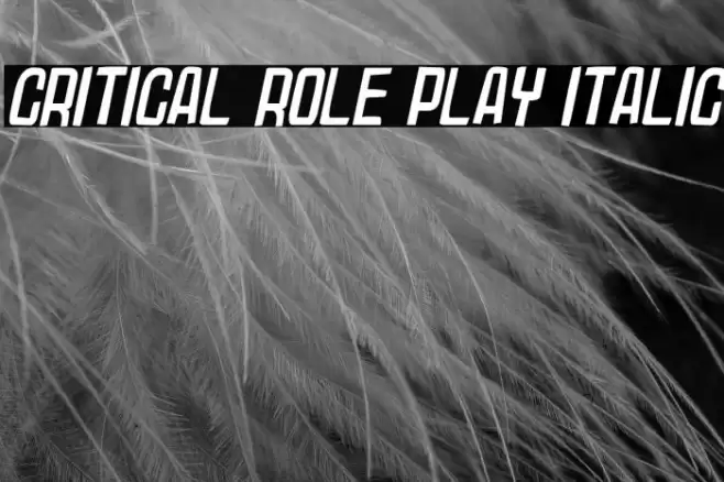 Critical Role Play Italic Font examples
