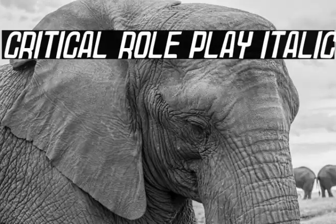 Critical Role Play Italic Font examples