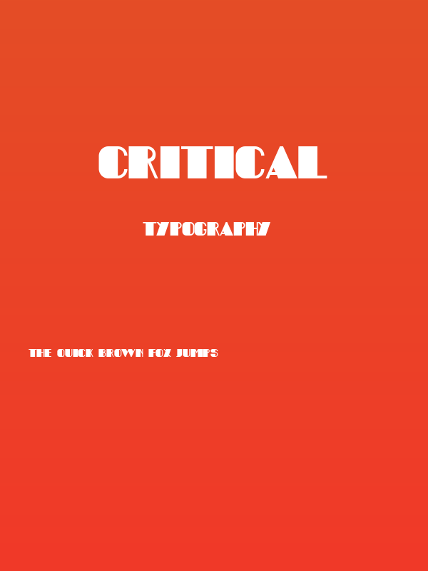 Critical Poster