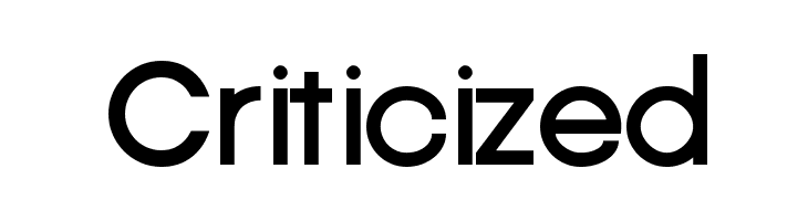 Criticized Font
