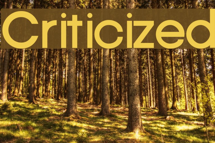 Criticized Font examples