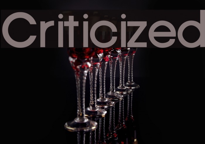 Criticized Font examples