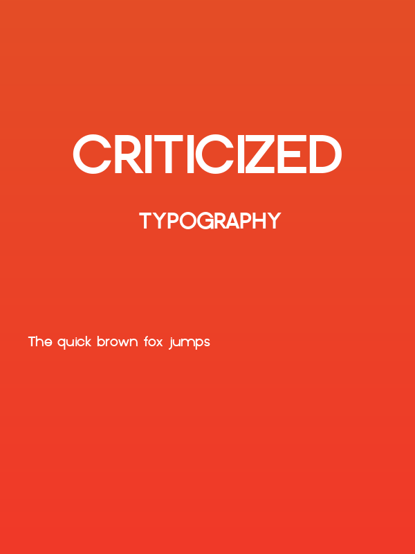 Criticized Poster