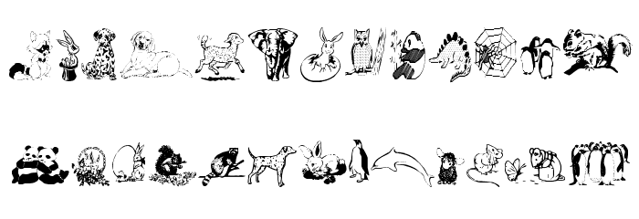 Critters by Darrian Schriftart Kleinbuchstaben