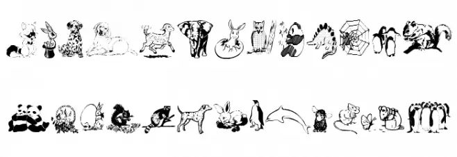 Critters by Darrian Schriftart Kleinbuchstaben
