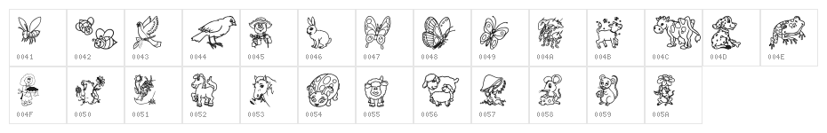 Critters1DC SemiBold Character Map