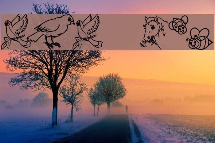 Critters1DC SemiBold Schriftart examples