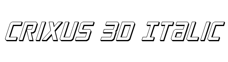 Crixus 3D Italic  Frei Schriftart Herunterladen