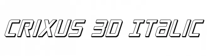 Crixus 3D Italic  لخطوط تنزيل
