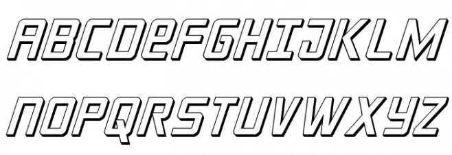 Crixus 3D Italic Шрифта ВЕРХНИЙ