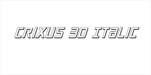 Crixus 3D Italic Logo