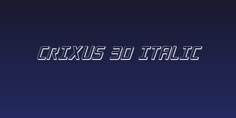Crixus 3D Italic Social Header