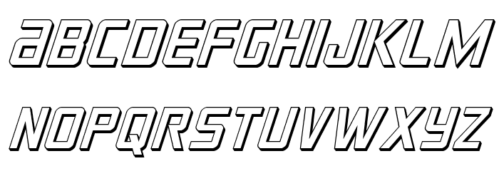 Crixus 3D Italic Caratteri MINUSCOLO